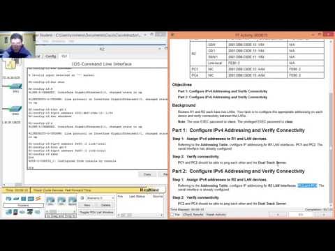 1.1.3.5 - 4.1.3.5 Packet Tracer - Configuring IPv4 and IPv6 Interfaces
