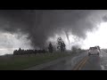 04-27-2024 Minden - Harlan, Iowa - Close Range Drone - Intense Tornado - Debris Flying - 9 Mins