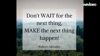 Take Action! Create the Future You Want
