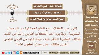 أربي الكلاب مع الغنم لحمايتها، وفي يوم أحد الكلاب افترس رأسا من الغنم فقتلته، هل حينئذ أكون آثما؟ image