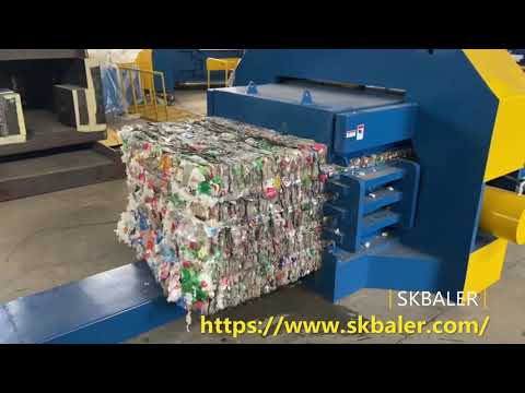 Full automatic pet bottle baler machine for sale, horizontal press machine for plastic bottles