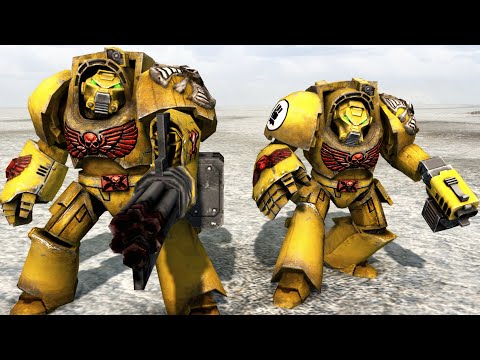 ULTRA REALISTIC WARHAMMER 40K RTS! Imperial Fists vs Chaos Invasion (4K)