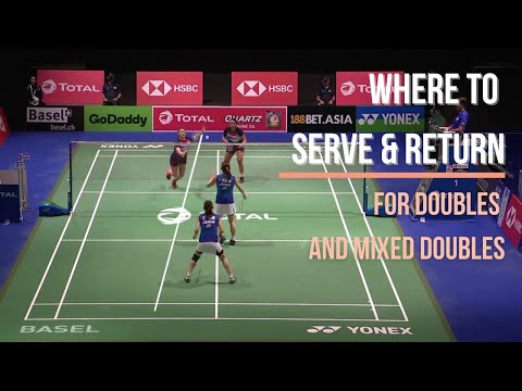 Tactics: Where to serve and return to for doubles and mixed doubles