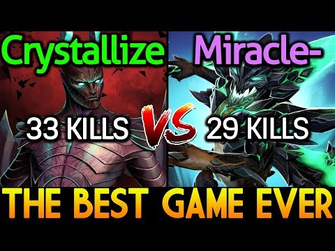 Miracle- OD 29 Kills VS Crystallize TB 33 Kills | The Best Game Ever Dota 2