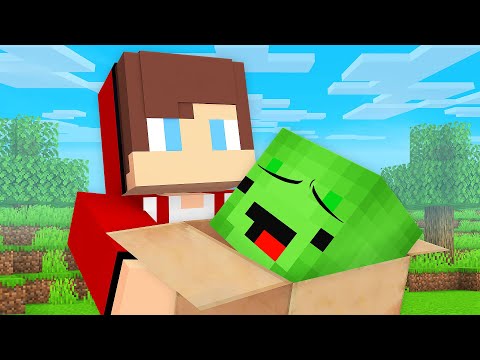 JJ Finds Mikey's Talking HEAD in Minecraft?! 📦🤯