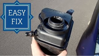 BMW COOLANT RESERVOIR TANK REPLACEMENT (FIX COOLANT LEAK)