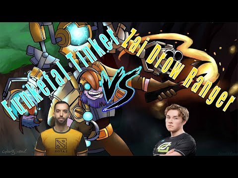 Funkefal Tinker vs Zai Drow Ranger. BLOODRAGE + DAGON Deleting enemies.