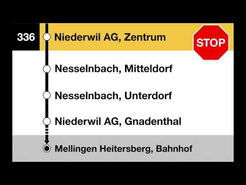 PostAuto Ansagen • 336 • Wohlen AG – Meillingen Heitersberg