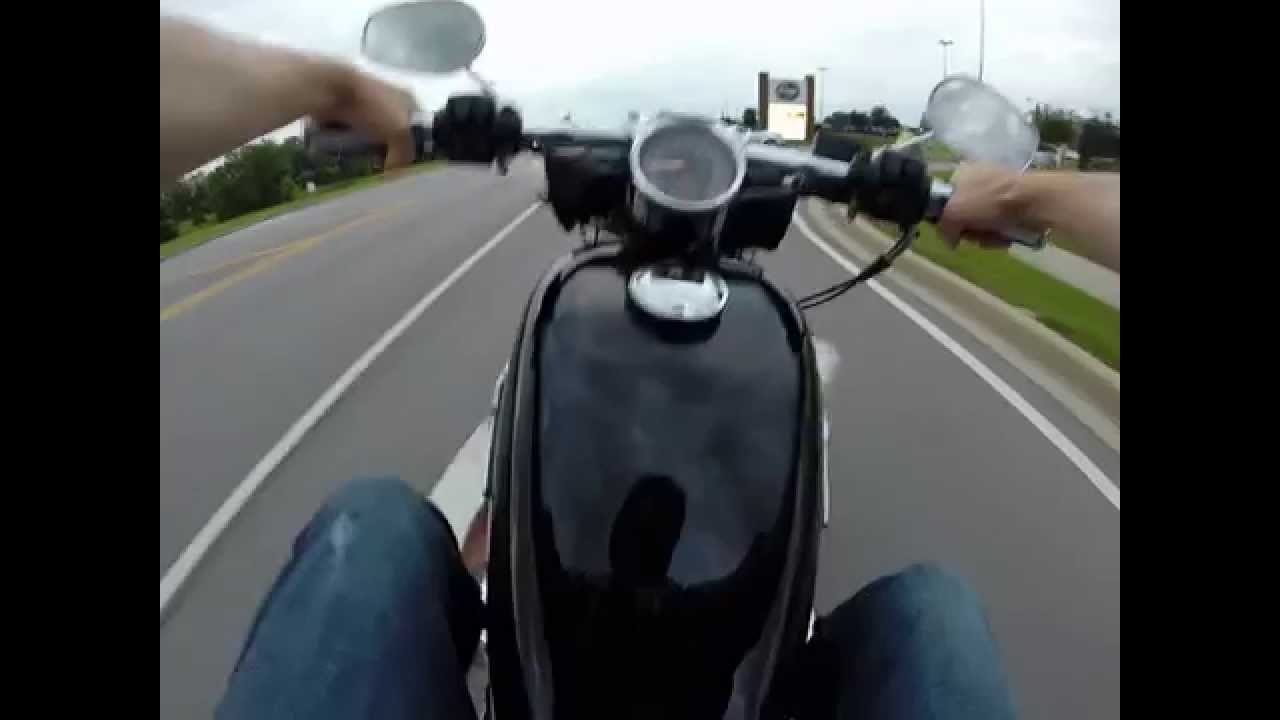 Riding A Harley Davidson 1200 XL Sportster