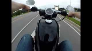 Riding A Harley Davidson 1200 XL Sportster