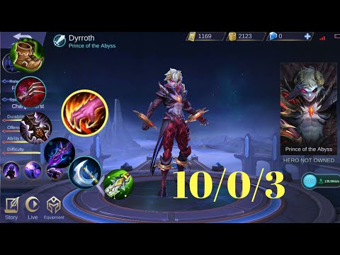 Mobile Legends New Hero DYRROTH (Fighter). Skills and GamePlay