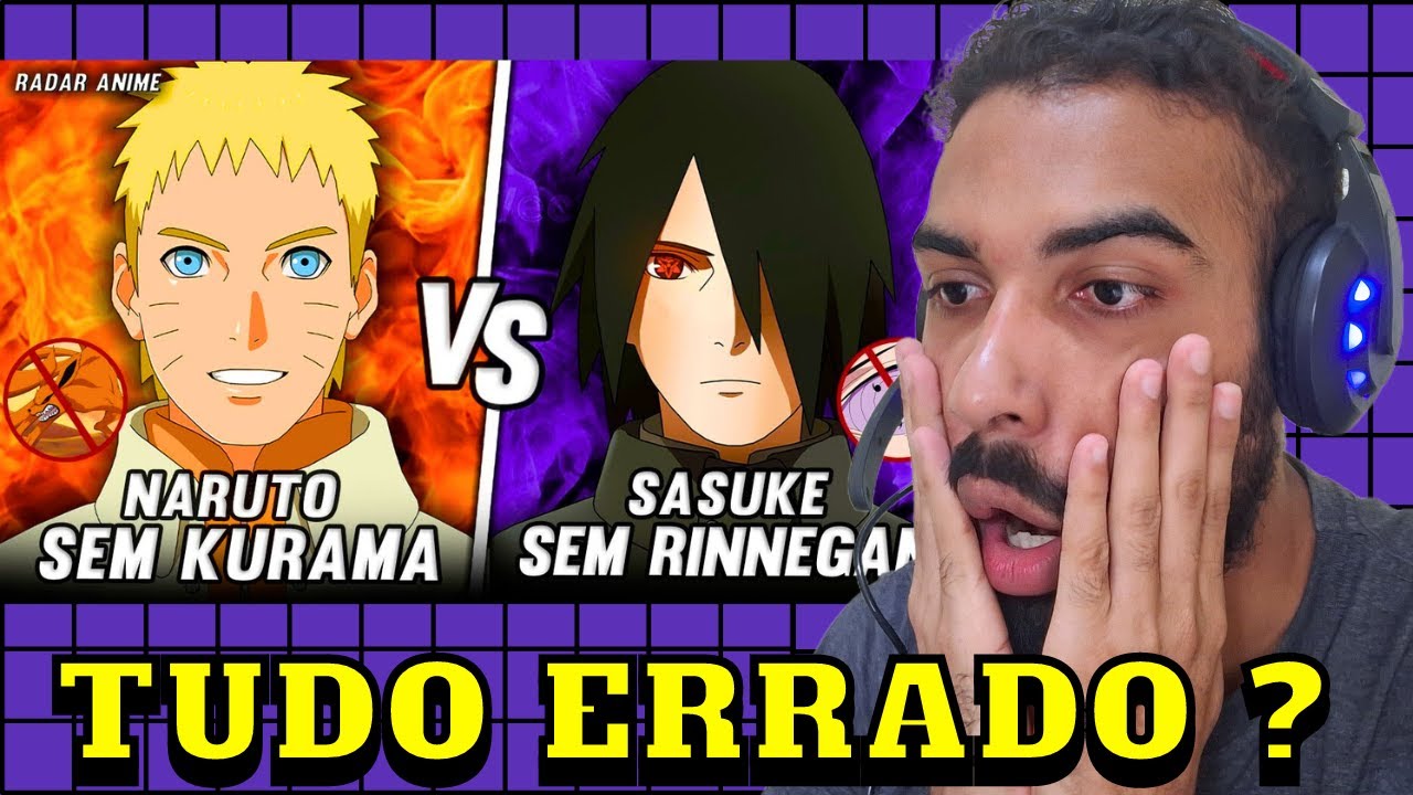 REAGINDO a QUEM É MAIS FORTE AGORA: NARUTO OU SASUKE? do canal @RadarAnime