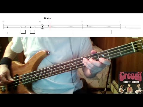 White Room by Cream - Bass Cover with Tabs Play-Along
