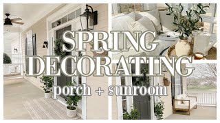SPRING DECORATING 2022 | SHOPPING FOR PLANTS | SUNROOM AND PORCH DECORATING FOR SPRING