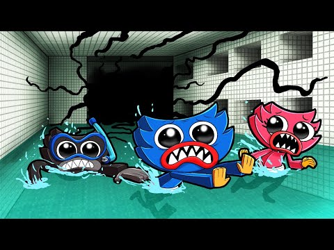 Huggy Wuggy STRANDED in Backrooms Poolrooms! (Minecraft)