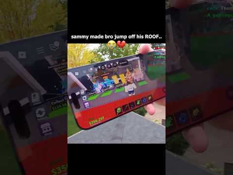 sammy made bro jump off his ROOF.. 😭💔 #stealabrainrot