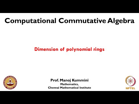 mod09lec44 - Dimension of polynomial rings