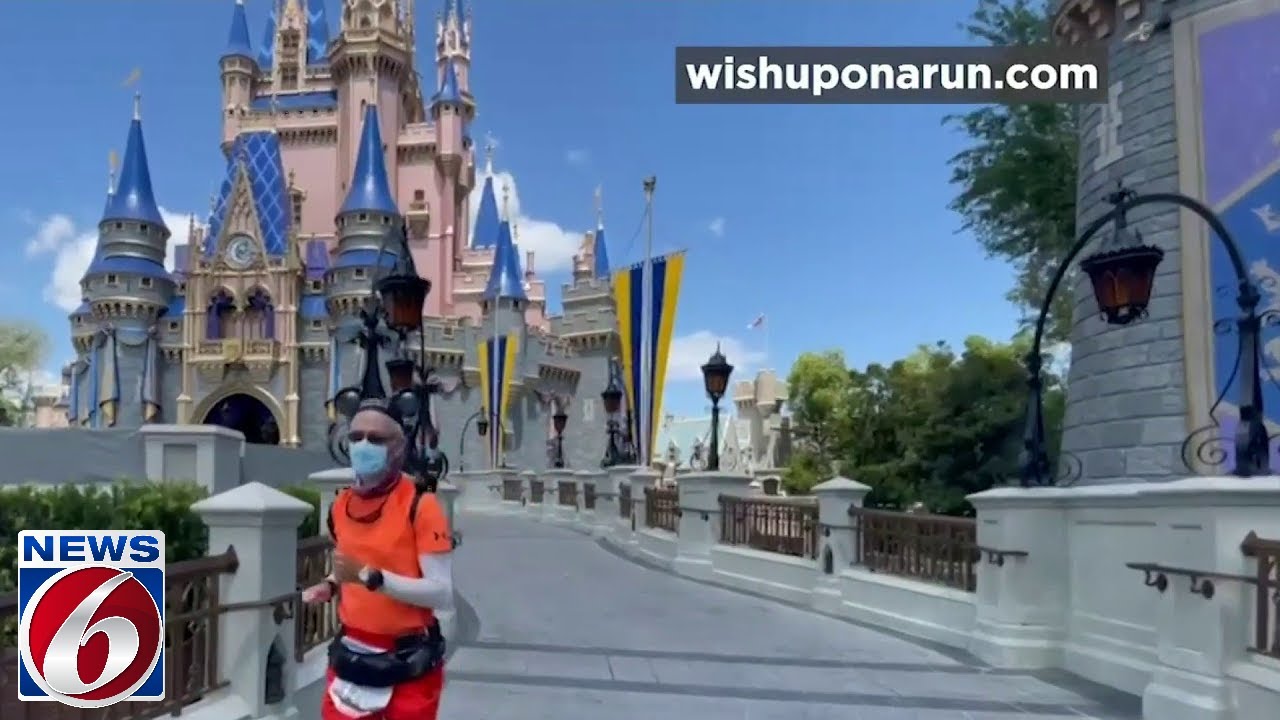â€˜Itâ€™s always been a dream:â€™ Man nears completion of run from Disneyland to Walt Disney World - YouTube