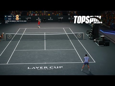 Top Spin 2K25 - SUPER TIE BREAK - Carlos Alcaraz Vs Daniil Medvedev - Laver Cup Berlin Arena (PS5)
