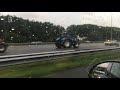 Tractoren op de snelweg richting Rotterdam