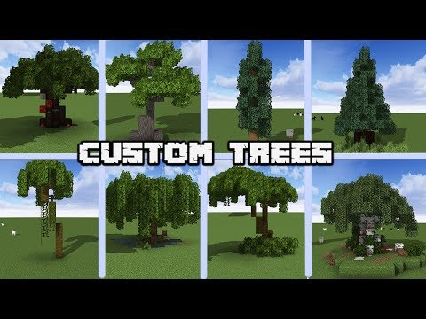 13 Custom Tree designs for MINECRAFT 1.14 Vanilla [WORLD DOWNLOAD]