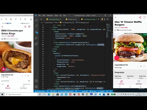 React native - Tasty App UI - Clone simple animation