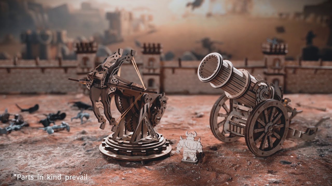 RoboTime 3D dřevěné mechanické puzzle Obléhací balista
