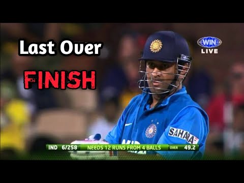 MS Dhoni last over finish || India vs Australia || 13 runs required off 6 balls
