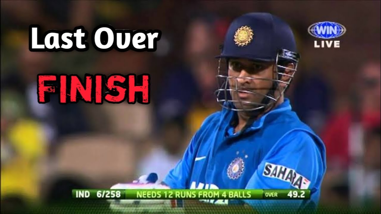 MS Dhoni last over finish || India vs Australia || 13 runs required off 6 balls