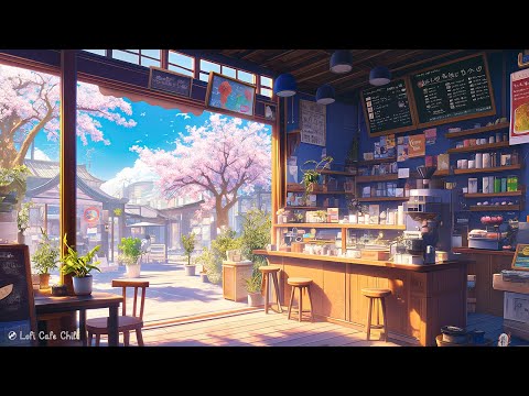 Peaceful Coffee Shop 🌸 Happy Day with Lofi Hip Hop  ⛅ Enjoy Relax Time for The Good Day