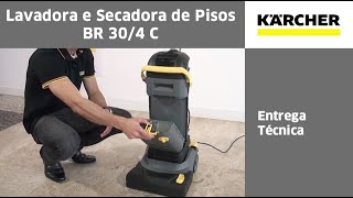 Lavadora e Secadora de Pisos Compacta Kärcher BR 30/4 C - Entrega Técnica