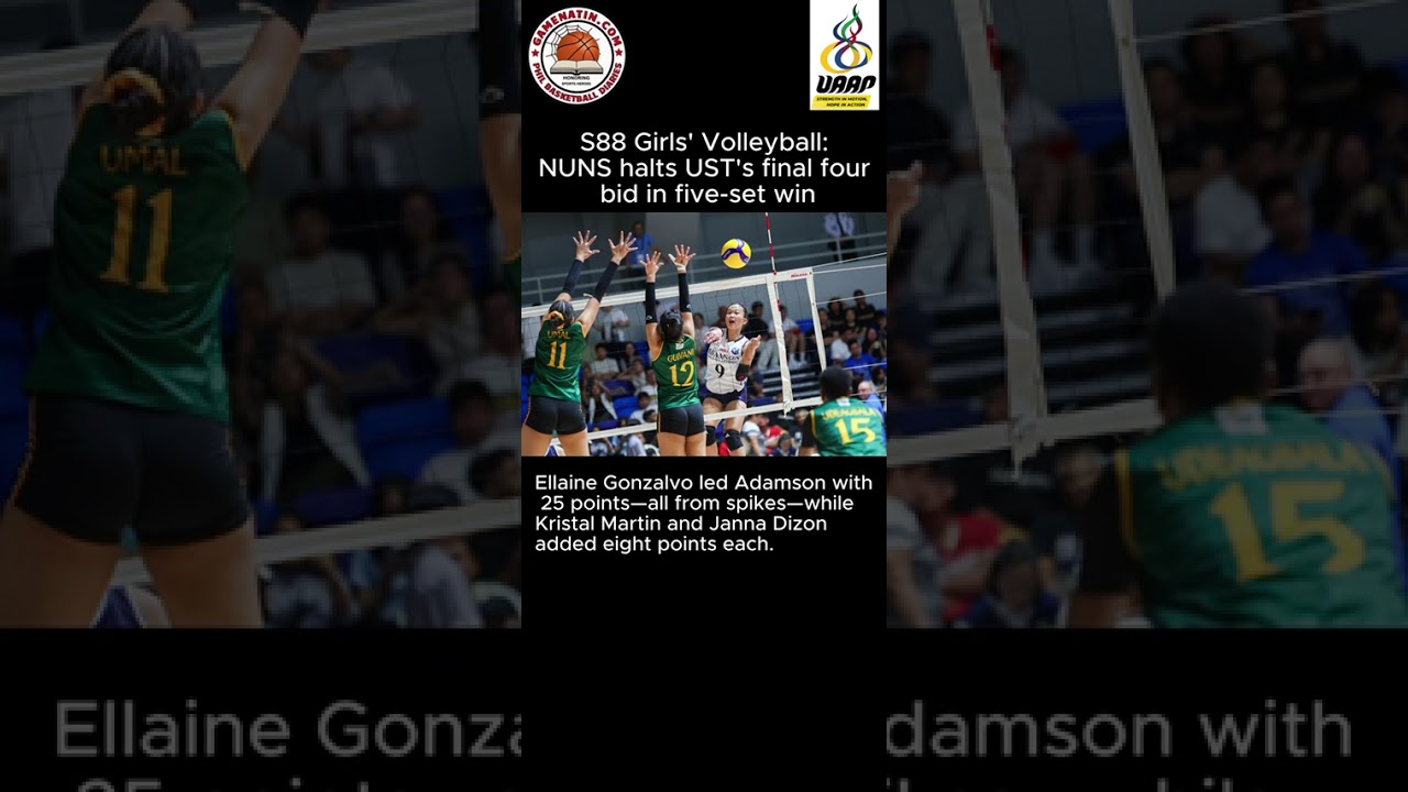 UAAP Girls' Volleyball:  NU prevents UST's semis bid; triple tie looms among UST, DLSU, and FEU for last 2 slots