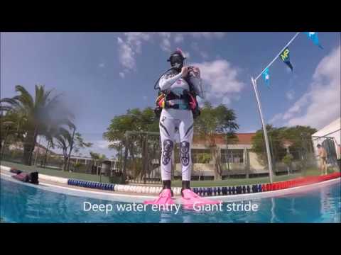 PADI Divemaster / PADI Instructor Skills  - Giant stride
