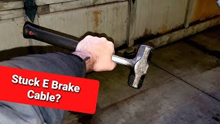 Mazdaspeed 3 E brake Cable Stuck in caliper...easy way to loosen