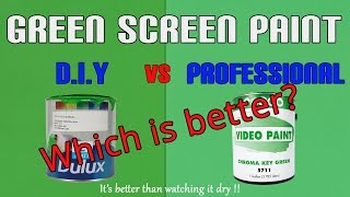 Green Screen Paint - DIY vs Professional - which one for your chroma key background - Rosco &amp; Dulux