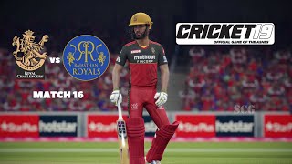 IPL 2021 RCB v RR Match 16 | Cricket 19 PC Gameplay 1080P 60FPS