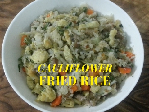 How To Make Cauliflower Fried Rice With Chicken | Easy Healthy Recipe OF Cauliflower Rice At Home.