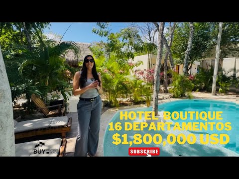 Hotel boutique for sale in TULUM, 16 rooms, $1,800,000 USD