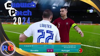 Euro Cup 2024 Portugal vs Slovakia 2-1 Full Match (PES 21 Evoweb Patch 2024 V 3.0) Realistic Match