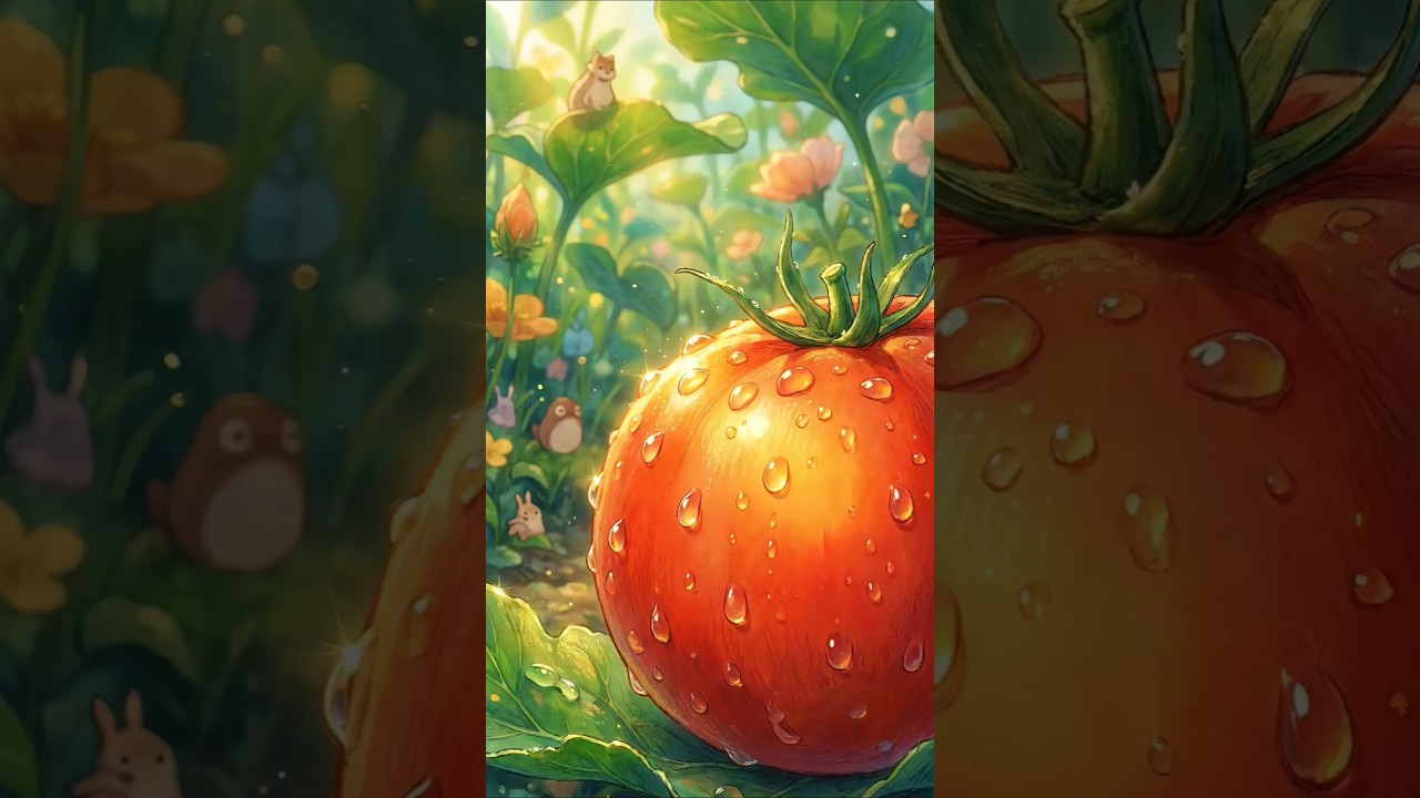 A Secret Garden Morning 🍅✨ | The Gentlest Harvest | Summer's Red Jewels in the Sun #harvesting