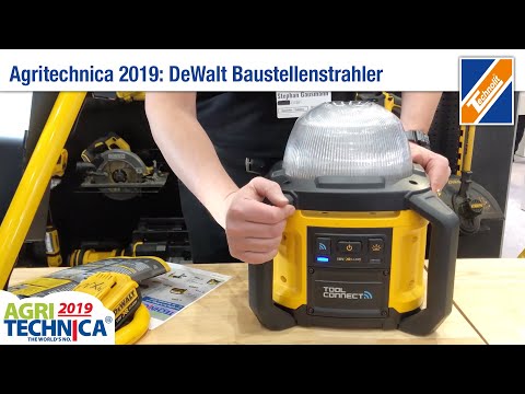 DeWALT prožektorius DCL074 18V be akumuliatoriaus ir kroviklio video