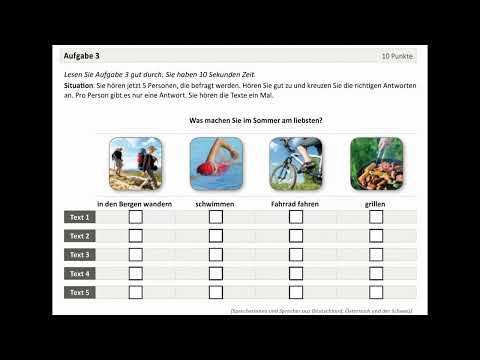 ÖSD A1 Modellsatz Nr. 15 - HÖREN (AUFGABE 1/2/3) !NEU!