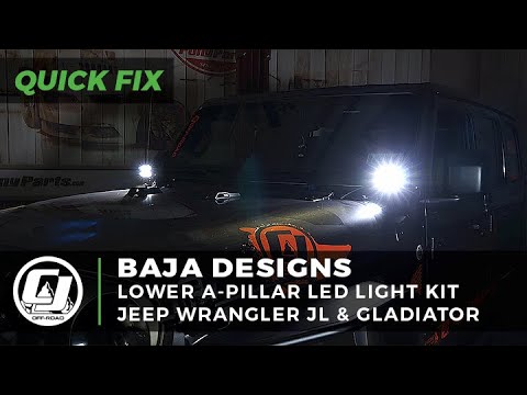 Jeep JL Wrangler/Gladiator Install | Baja Designs Squadron Sport Lower A-Pillar LED Lights