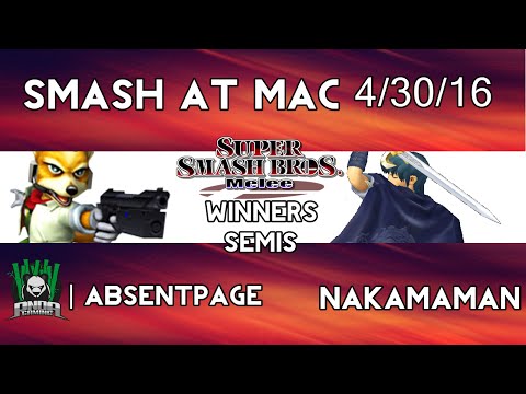 Smash@Mac 4/30/16 - Pnda | AbsentPage vs Nakamaman (SSBM WS)