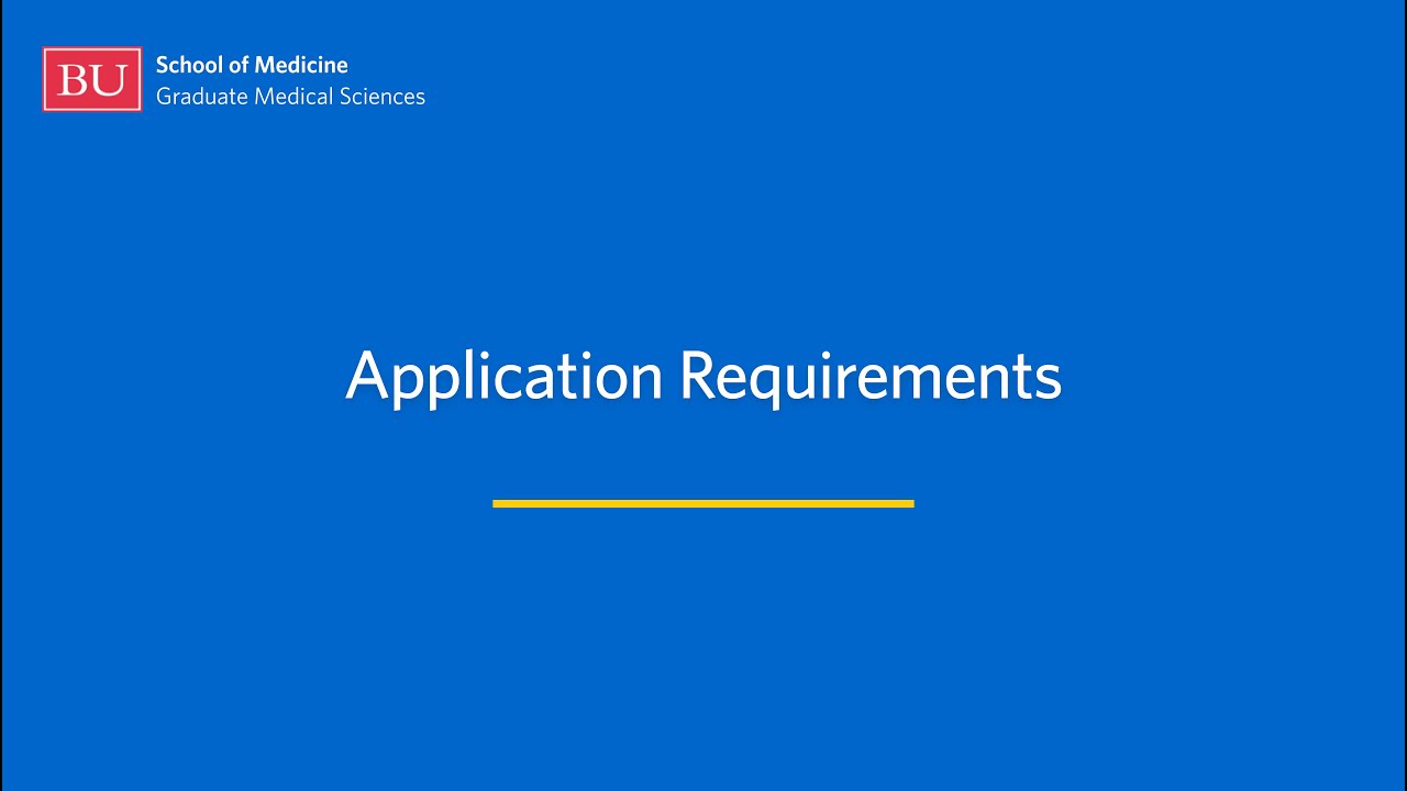 GMS Application Requirements