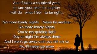 Paul McCartney - No More Lonely Nights - Scroll Lyrics &quot;22&quot;