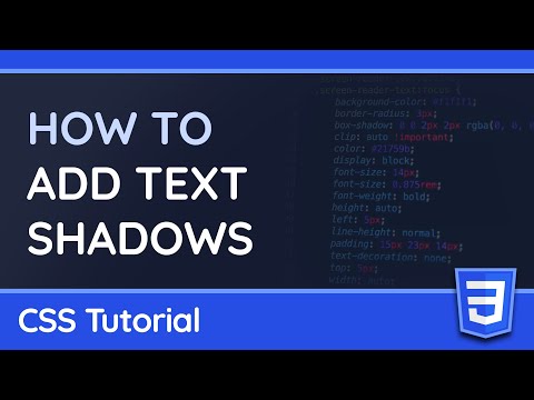 How to Add Shadows to Text with CSS Web Design Tutorial