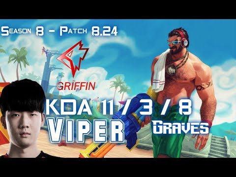 GRF Viper GRAVES vs REK'SAI Jungle - Patch 8.24 KR Ranked