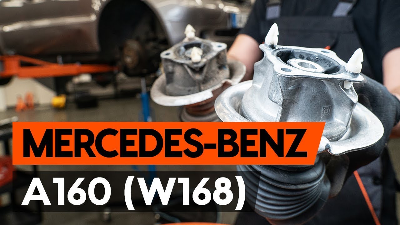 Como mudar cabeçotes do amortecedores da parte dianteira em Mercedes W168 - guia de substituição