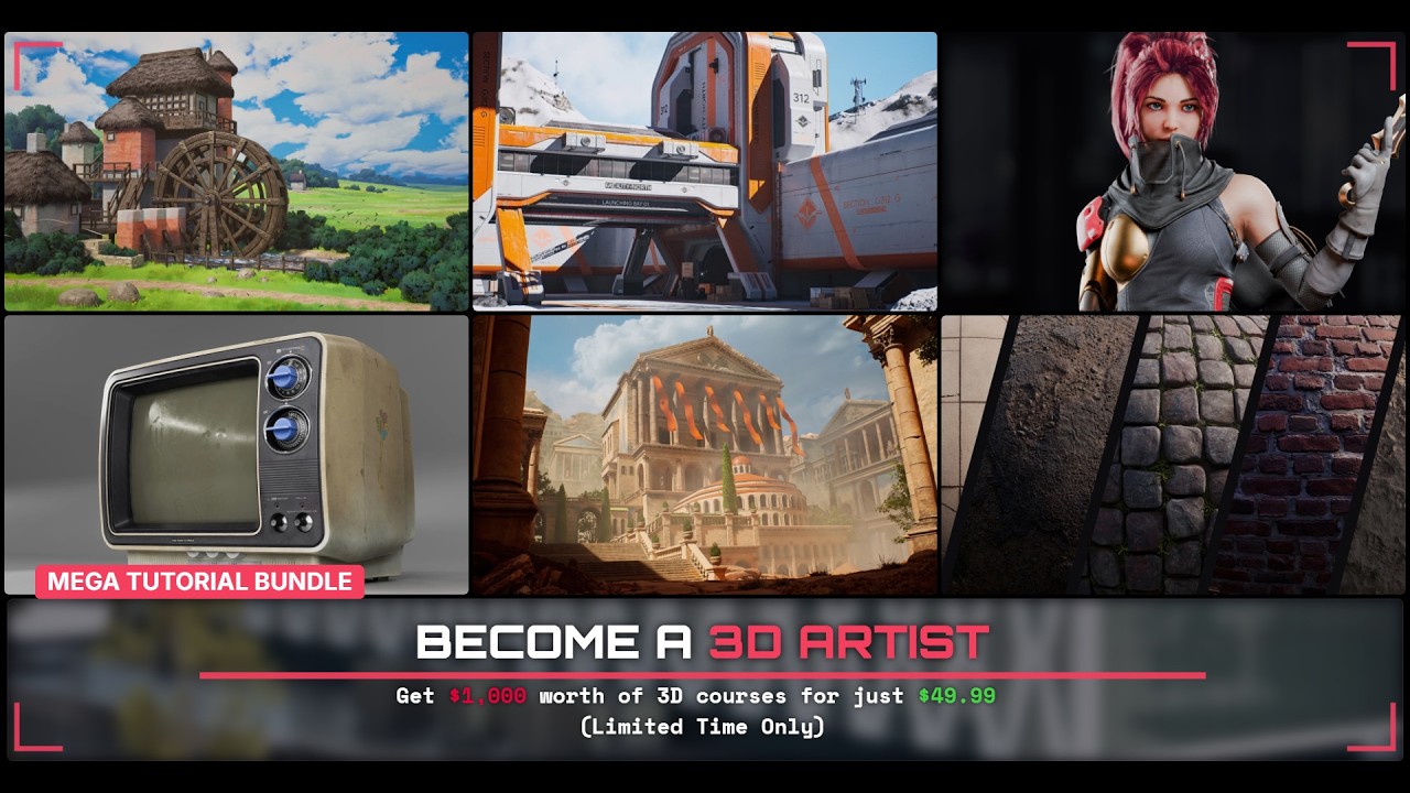 Become a 3D Artist Tutorial Course Bundle - Limited Time Only!